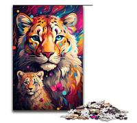 1000 Piece Jigsaw Puzzle for Adults Colorful Psychedelic Snow Leopard Puzzle GamePerfect Decoration for Teens Age 14 Years Up 1000 PCS(75x50cm)