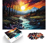 1000 Piece Jigsaw Puzzle for Adults colorful sunset jungle puzzle game 26x38cm Enhance love between couples for ages 14+