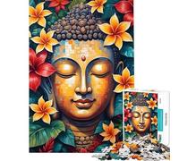 1000 Piece Jigsaw Puzzle for Adults Colorful Vibrant Buddha Pixel Art Jigsaw Puzzle Brain Teaser Game Stress Reliever for Is Ideal As A Gifts (Size 50x75cm)