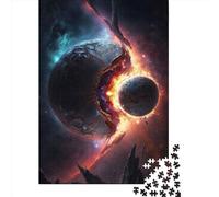 1000 Piece Jigsaw Puzzle for Adults Colors Of Space Planet2 Puzzles 1000 Pieces Wooden Board Jigsaw- Relax Puzzles Games-Brain Teaser Puzzle 1000pcs (75x50cm)