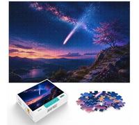 1000 Piece Jigsaw Puzzle for Adults, Comet over mountain landscape | For free days in December: 1000-piece jigsaw puzzle for adults offers 1000 pieces for the Christmas break.