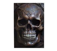 1000 Piece Jigsaw Puzzle for Adults,Copper-Colored Skull, Puzzles with Letters on Back, Challenging Puzzle for Game Night Home Décor, 19.7 x 29.5