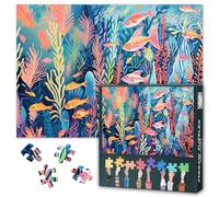 1000 Piece Jigsaw Puzzle for Adults Coral Reef Tropical Relaxing Puzzles Colorful Fishes Challenging Puzzle Outdoors Sea Jigsaw Puzzles Great for Family Activity Game Relieve Loneliness(50.5x70.5cm)
