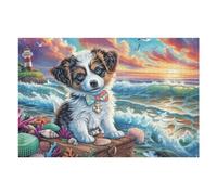 1000 Piece Jigsaw Puzzle for Adults Corgi in Flower Field 1000 PCS 75x50cm Easy Assembly for Beginners Great for 14+s Teens Improve Hands-On Ability Concentration