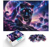 1000 Piece Jigsaw Puzzle for Adults, Cosmic Black Panther | For a patient pastime, this adult jigsaw puzzle with 1000 pieces is suited to quiet evenings and weekend relaxation.