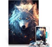 1000 Piece Jigsaw Puzzle for Adults Cosmic Celestial Wolf Lernspiele Heimdekoration Künstlersammlung, Bildende Kunst75x50cm