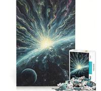 1000 Piece Jigsaw Puzzle for Adults Cosmic Explosion Over Earth, Educational Toy, Decompressing Intellectual, Great Gift for Gaming 50x75cm