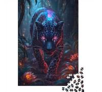 1000 Piece Jigsaw Puzzle for Adults, Cosmic Jaguar in the Jungle