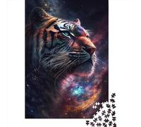 1000 Piece Jigsaw Puzzle for Adults Cosmic King Space Tiger Puzzles 1000 Pieces Paper Board Jigsaw- Relax Puzzles Games-Brain Teaser Puzzle 1000pcs (38x26cm)