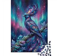 1000 Piece Jigsaw Puzzle for Adults, Cosmic Phoenix Bird on Branch | For quiet Christmas days, this adult jigsaw puzzle with 1000 pieces works as both a festive gift and an indoor activity.