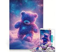 1000 Piece Jigsaw Puzzle for Adults Cosmic Teddy Bear in The Clouds, Educational Games, Analysis And Logic, Unique Challenge Game 50x75cm