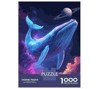 1000 Piece Jigsaw Puzzle for Adults Cosmic Whale in Nebula Adult Jigsaw Puzzle Toy Wall Decor Precision Cutting Unique Gifts for Birthday And Christmas 38x26cm/1000pcs
