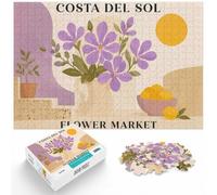 1000 Piece Jigsaw Puzzle for Adults, Costa Del Sol Flower Print | For holiday downtime at home, this 1000-piece jigsaw puzzle for adults offers 1000 pieces for the Christmas break.