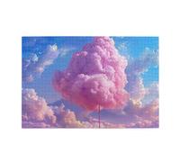 1000 Piece Jigsaw Puzzle for Adults,Cotton Candy, Puzzles with Letters on Back, Challenging Puzzle for Game Night Home Décor, 19.7 x 29.5