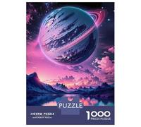 1000 Piece Jigsaw Puzzle for Adults Couple Under Saturn Planet Jigsaw for Adults Relaxing Games Stress Reliever Birthday And Unique Gifts 52x38cm/1000pcs