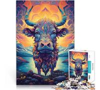 1000 Piece Jigsaw Puzzle for Adults Cow On The Mountain Nature Analyse und Logik Einzigartige Wohndekoration und Geschenke38x26cm
