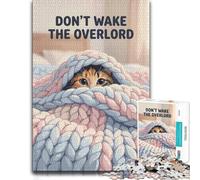 1000 Piece Jigsaw Puzzle for Adults, Cozy Calico Kitten Under Knit Blanket | Enjoy a adult puzzle challenge on Sunday afternoons for screen-free time.
