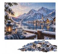 1000 Piece Jigsaw Puzzle for Adults, Cozy Winter Cabin View with Hot Cocoa | For puzzle lovers on Christmas morning: Adult jigsaw puzzle with 1000 pieces offers a longer activity for the holidays.
