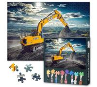 1000 Piece Jigsaw Puzzle for Adults Crawler Excavator Performing Excavation Work Natural Landscape Rustic Wall Art Paper Puzzles for Home Decor Living Room Office, 27.5x19.7 Inch