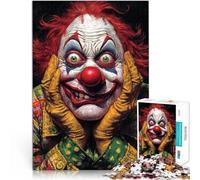 1000 Piece Jigsaw Puzzle for Adults Creepy Clown Portrait Made of wood for age 14 years and over Challenging play toys It is ideal as a gift for the whole family。size:50x75cm/19.68x29.52inch