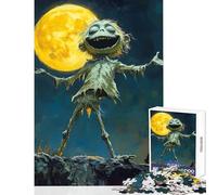 1000 Piece Jigsaw Puzzle for Adults Creepy Figure Under A Full Moon Fun Interactive Family Experience Wonderful Holiday Giftsing Choice (50x75cm)