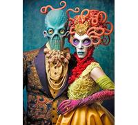 1000 Piece Jigsaw Puzzle for Adults - Cross & Glory - Meet the Aliens Series| Collectible Sci-Fi Illustration (Sylas and Eirlys)