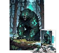 1000 Piece Jigsaw Puzzle for Adults Cursed Forest Bear Puzzles for Adults Brain Teaser Game Precision Cutting for Is Ideal As A Gifts (Size 38x52cm)