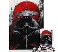 1000 Piece Jigsaw Puzzle for Adults Cursed Japanese Samurai 1000 Piece Jigsaws Educational Games Art Work Gifts Family Activities (38x52cm)