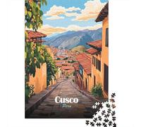1000 Piece Jigsaw Puzzle for Adults, Cusco, Peru Cityscape, 38x26cm/1000pcs, Shared Puzzle Activity, Quiet Home Time And Weekend Downtime