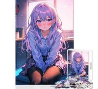 1000 Piece Jigsaw Puzzle for Adults Cute Anime Girl in Trouble Fun Interactive Family Experience Wonderful Holiday Giftsing Choice (50x75cm)