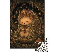 1000 Piece Jigsaw Puzzle for Adults, Cute Hedgehog in a Forest