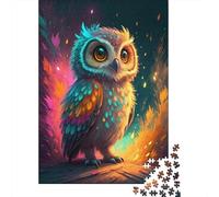1000 Piece Jigsaw Puzzle for Adults, Cute Owl with Feathers 38x26cm 1000pcs | For holiday downtime at home, this adult jigsaw puzzle with 1000 pieces works as both a festive gift and an indoor activity.