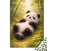 1000 Piece Jigsaw Puzzle for Adults, Cute Panda Lying in Bamboo Forest, 52x38cm/1000pcs, Idea, Screen-Free Activity And Family Time at Home