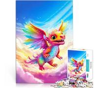 1000 Piece Jigsaw Puzzle for Adults Cute Rainbow Baby Dragon Analyse und Logik Geeignet für die Schreibtischdekoration38x26cm