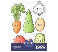 1000 Piece Jigsaw Puzzle for Adults, Cute Veggie Friends Artwork, Creative Leisure Activity, Holiday Family Game, Precision Cut Pieces, 70x50cm/1000pcs