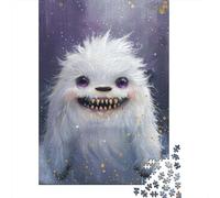 1000-Piece Jigsaw Puzzle for Adults, Cute Yeti Monster, 38x26cm/1000pcs, Shared Puzzle Activity, Quiet Home Time And Time Together