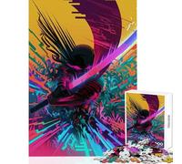 1000 Piece Jigsaw Puzzle for Adults Cyberpunk Ninja Impossible Game Tough Challenge DIY Toys Enhance Love between Couples (38X26cm)