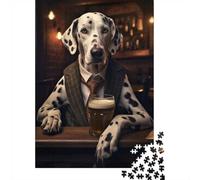 1000 Piece Jigsaw Puzzle for Adults, Dalmatian in The Pub, 70x50cm/1000pcs, Shared Puzzle Activity, Relaxing Evenings And Weekend Downtime