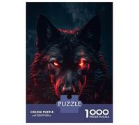 1000 Piece Jigsaw Puzzle for Adults Dangerous Wolf Red Eyes Jigsaw for Adults Relaxing Games Stress Reliever Birthday And Unique Gifts 70x50cm/1000pcs