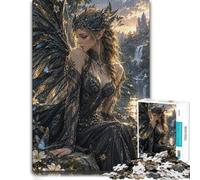 1000 Piece Jigsaw Puzzle for Adults, Dark Fairy Wings Castle | As a Christmas gift idea: Adult jigsaw puzzle with 1000 pieces turns winter leisure into a focused activity.