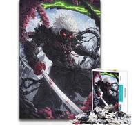 1000 Piece Jigsaw Puzzle for Adults Dark Muscular Japanese Samurai Toys Educational Games Staycation Kill Time Great Gift (50x75cm)