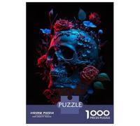 1000 Piece Jigsaw Puzzle for Adults Dark Skull Jigsaws for Adults Family Game Analysis And Logic Difficult And Challenge 70x50cm/1000pcs