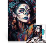 1000 Piece Jigsaw Puzzle for Adults Day of the Dead Woman Stress Reliever Staycation Kill time 26x38cm A Work of Art for Age 14+