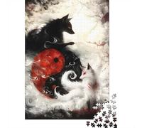 1000 Piece Jigsaw Puzzle for Adults, Death and Life Fox Fantasy