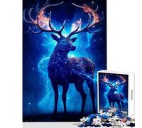 1000 Piece Jigsaw Puzzle for Adults Deer in The Forest Educational Toy Great Gift for Games Hands-on Game Difficult And Challenge Size 38x26cm