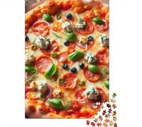 1000 Piece Jigsaw Puzzle for Adults, Delicious Pizza with Various Toppings
