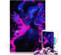 1000 Piece Jigsaw Puzzle for Adults Demon Girl with Pink Hair Schwierig Schwer Geeignet für die Schreibtischdekoration52x38cm