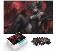 1000 Piece Jigsaw Puzzle for Adults, Demon Girl with Red Eyes Portrait | For a calm Advent activity, this adult jigsaw puzzle with 1000 pieces suits quiet moments between celebrations.