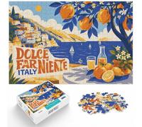1000 Piece Jigsaw Puzzle for Adults, Dolce Far Niente Italy Art | For a thoughtful indoor hobby, this adult jigsaw puzzle with 1000 pieces offers a classic activity for adults.