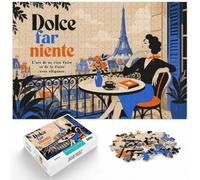 1000 Piece Jigsaw Puzzle for Adults, Dolce Far Niente Paris Poster